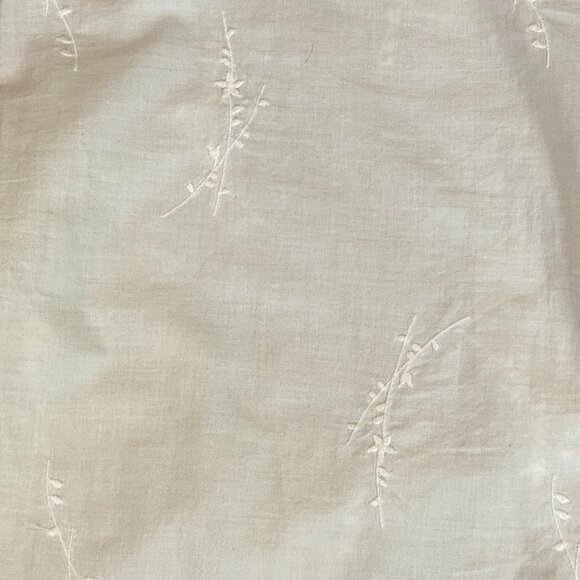 Neiman Marcus White Cotton Embroidered Pull-On Drawstring Wide Leg Pant S #99T - Picture 5 of 7